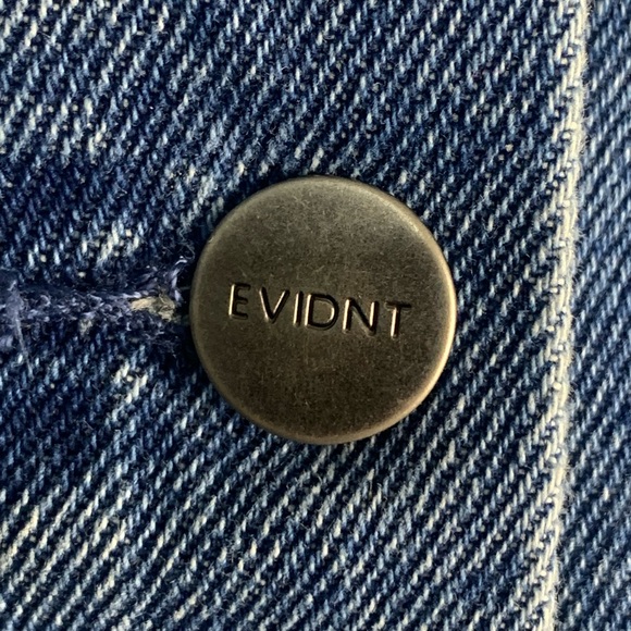 Anthropologie Evidnt LA Denim Tweed Oversized Colorblock Jacket Sz XS-M - Picture 11 of 16